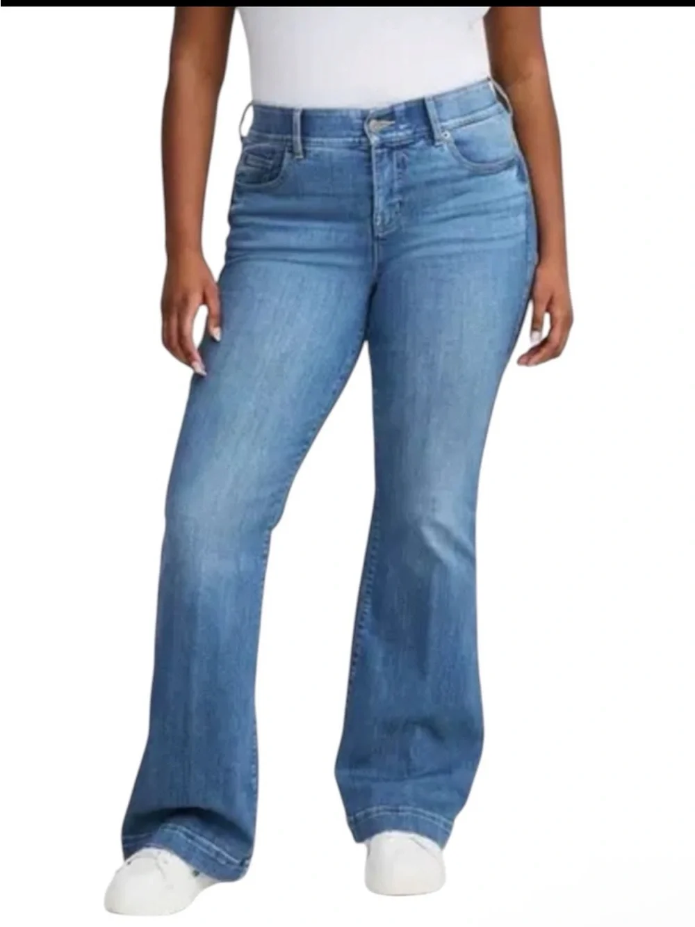 TORRID Bombshell Flare High-Rise in Light Blue Jeans Size 10T (TALL)
